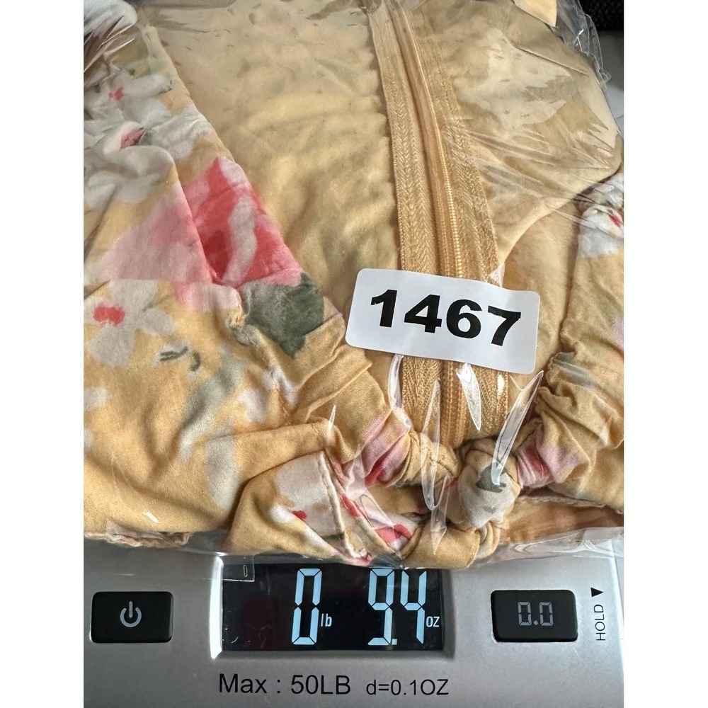 Abercrombie & Fitch Babydoll Dress Yellow Floral Puff Sleeves V-Neck Size Small - Picture 11 of 11